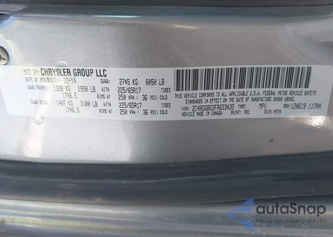 2015 Dodge Grand Caravan Se Plus z USA, uszkodzony, nr VIN 2C4RDGBG3FR653435